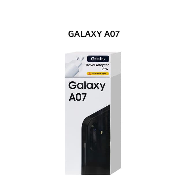 SAMSUNG GALAXY A 07 4GB 64GB BLACK POWER PACK (ADAPTER 15 WATT)