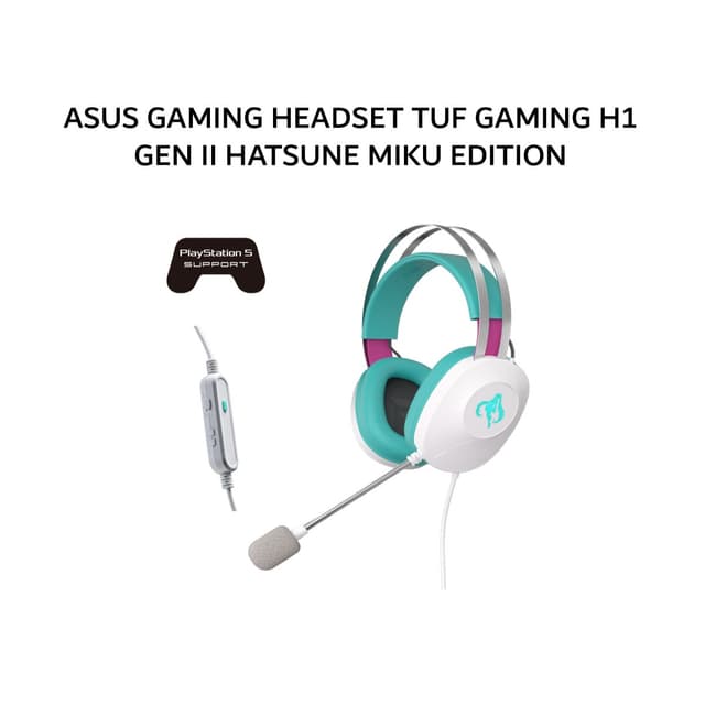 ASUS GAMING HEADSET TUF GAMING H1 GEN II (40MM NEODYMIUM DRIVERS) HATSUNE MIKU EDITION 2Y