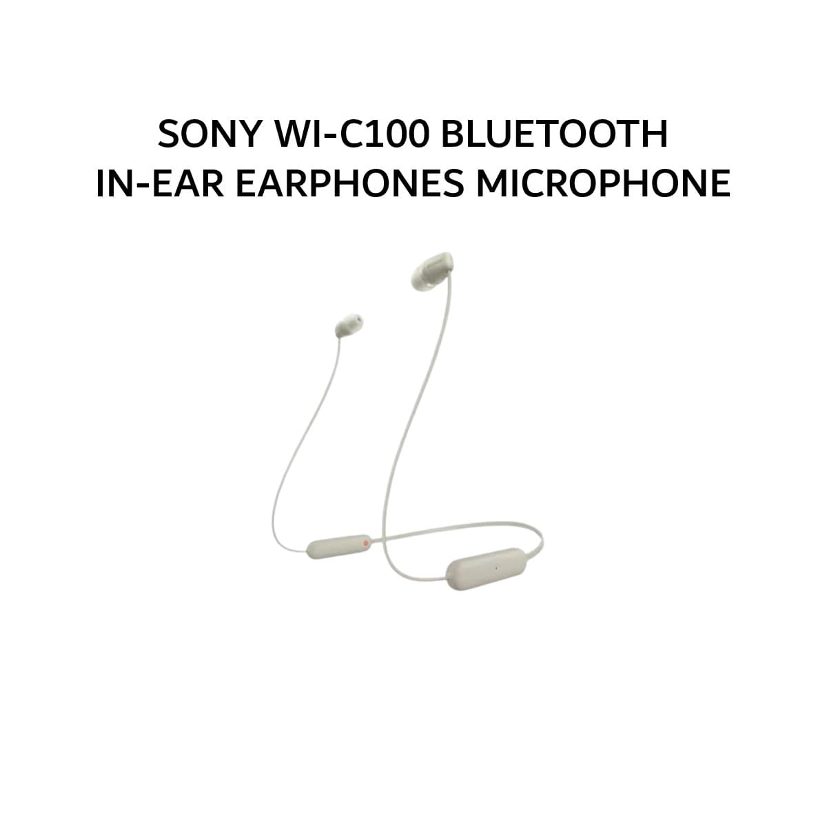 SONY WI-C100 / WI C100 BLUETOOTH IN-EAR EARPHONES MICROPHONE - BEIGE