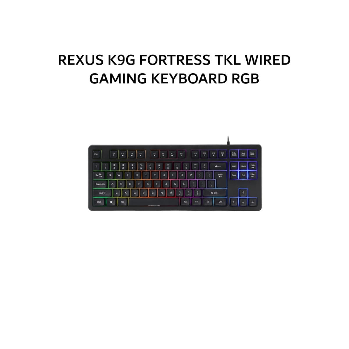 REXUS K9G FORTRESS TKL WIRED GAMING KEYBOARD RGB - BLACK