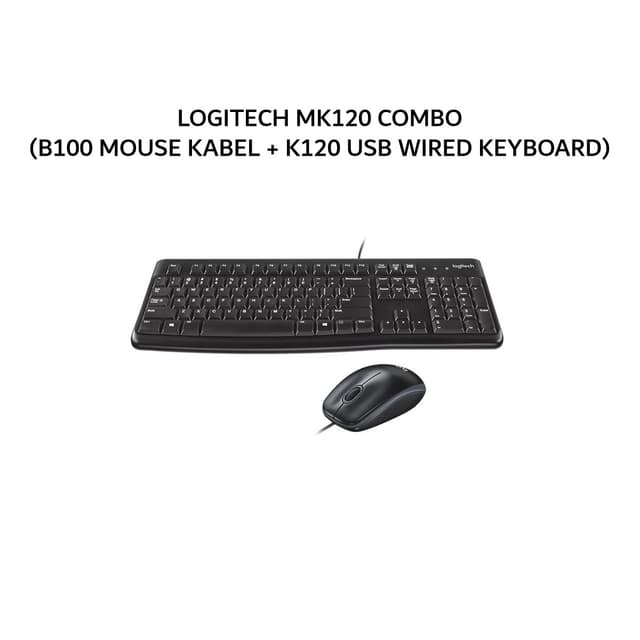 LOGITECH MK120 COMBO (B100 MOUSE KABEL + K120 USB WIRED KEYBOARD DESKTOP)