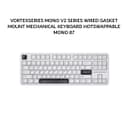 VORTEXSERIES MONO V2 SERIES WIRED GASKET MOUNT MECHANICAL KEYBOARD HOTSWAPPABLE MONO 87 -WHITE - Variant 1