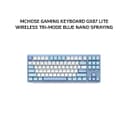MCHOSE GAMING KEYBOARD GX87 LITE WIRELESS TRI-MODE (80 + MATCHA LATTE V2 + PBT) BLUE NANO SPRAYING 1Y - Variant 1