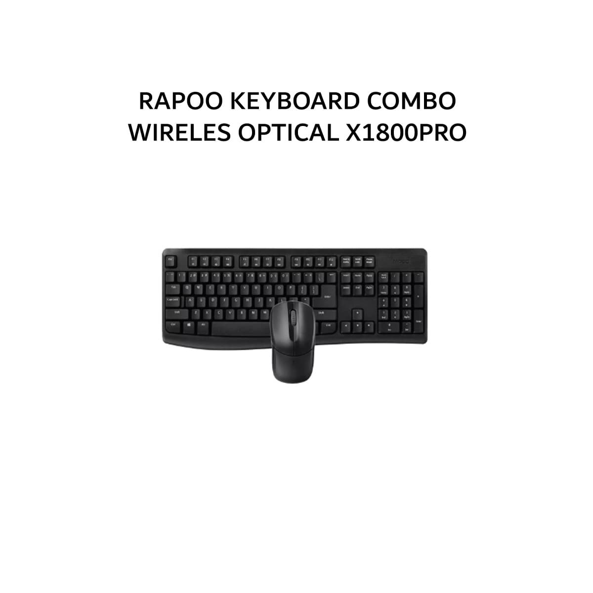 RAPOO KEYBOARD COMBO WIRELES OPTICAL X1800PRO BLACK