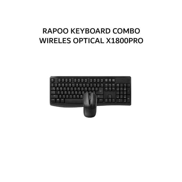 RAPOO KEYBOARD COMBO WIRELES OPTICAL X1800PRO BLACK
