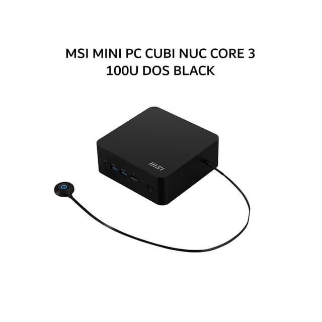 MSI MINI PC CUBI NUC CORE 3 100U DOS (BARE) BLACK