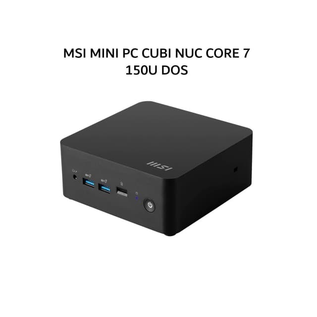 MSI MINI PC CUBI NUC CORE 7 150U DOS (BARE) BLACK