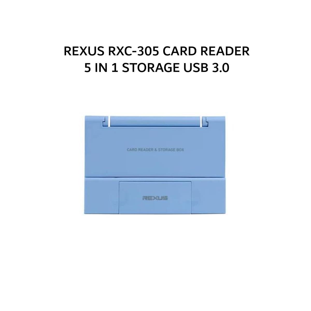 REXUS RXC305 / RXC-305 CARD READER 5 IN 1 STORAGE USB 3.0 - BLUE