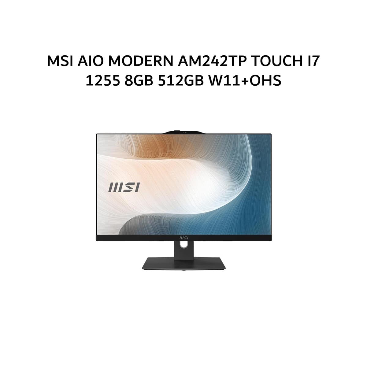 MSI AIO MODERN AM242TP TOUCH I7 1255 8GB 512GB W11+OHS 23.8FHD BLK -12M.1805
