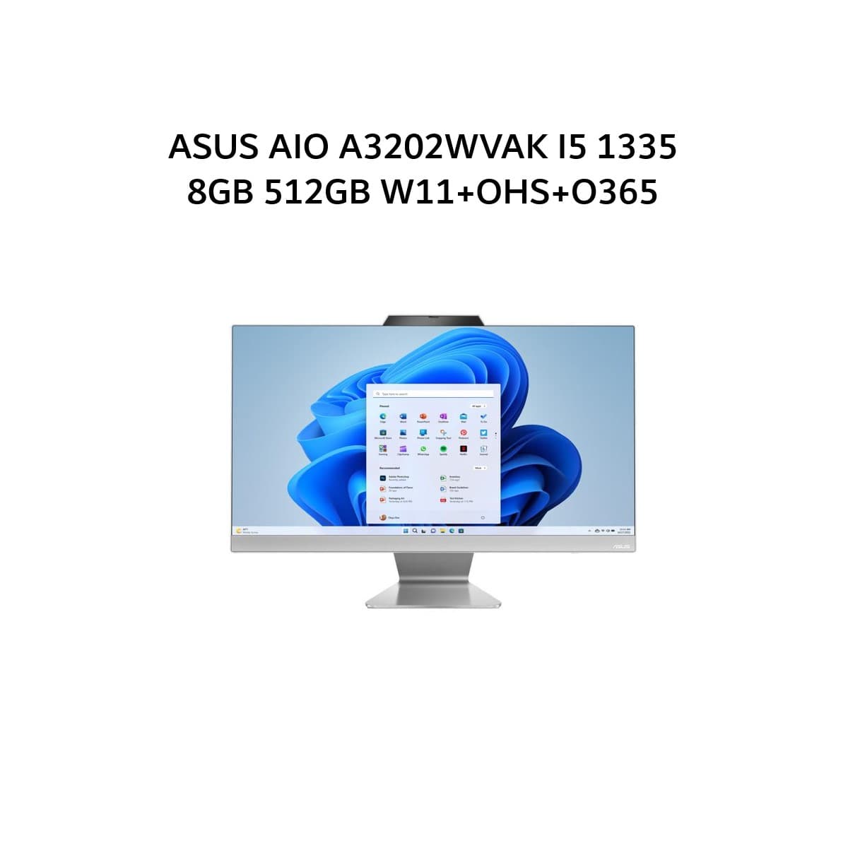 ASUS AIO A3202WVAK I5 1335 8GB 512GB W11+OHS+O365 21.5FHD BLK -BPB5850WS