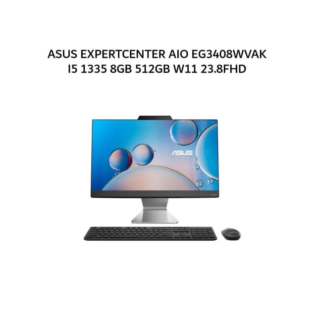 ASUS EXPERTCENTER AIO EG3408WVAK I5 1335 8GB 512GB W11 23.8FHD 3Y BLK -BPC585W
