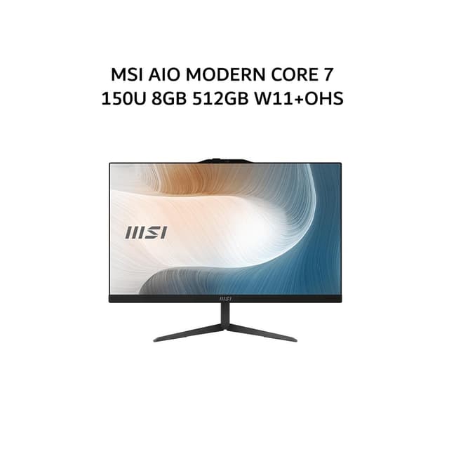 MSI AIO MODERN CORE 7 150U 8GB 512GB W11+OHS 23.8FHD 2Y BLK -AM242.2263