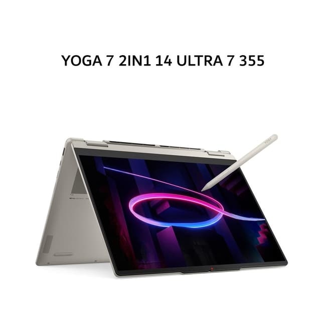 LENOVO YOGA 7 2IN1 AURA EDITION 14 ULTRA 7 355 16GB 512GB W11+OHS+M365B 14.0 WUXGA OLED PEN (BOX SLEE) 3YPREM+3ADP SEASHELL -8GID