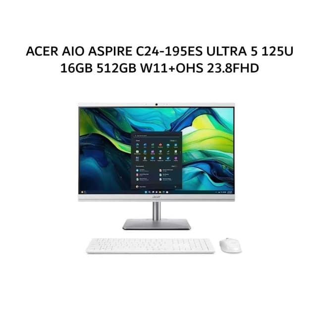 ACER AIO ASPIRE C24-195ES ULTRA 5 125U 16GB 512GB W11+OHS 23.8FHD 3Y