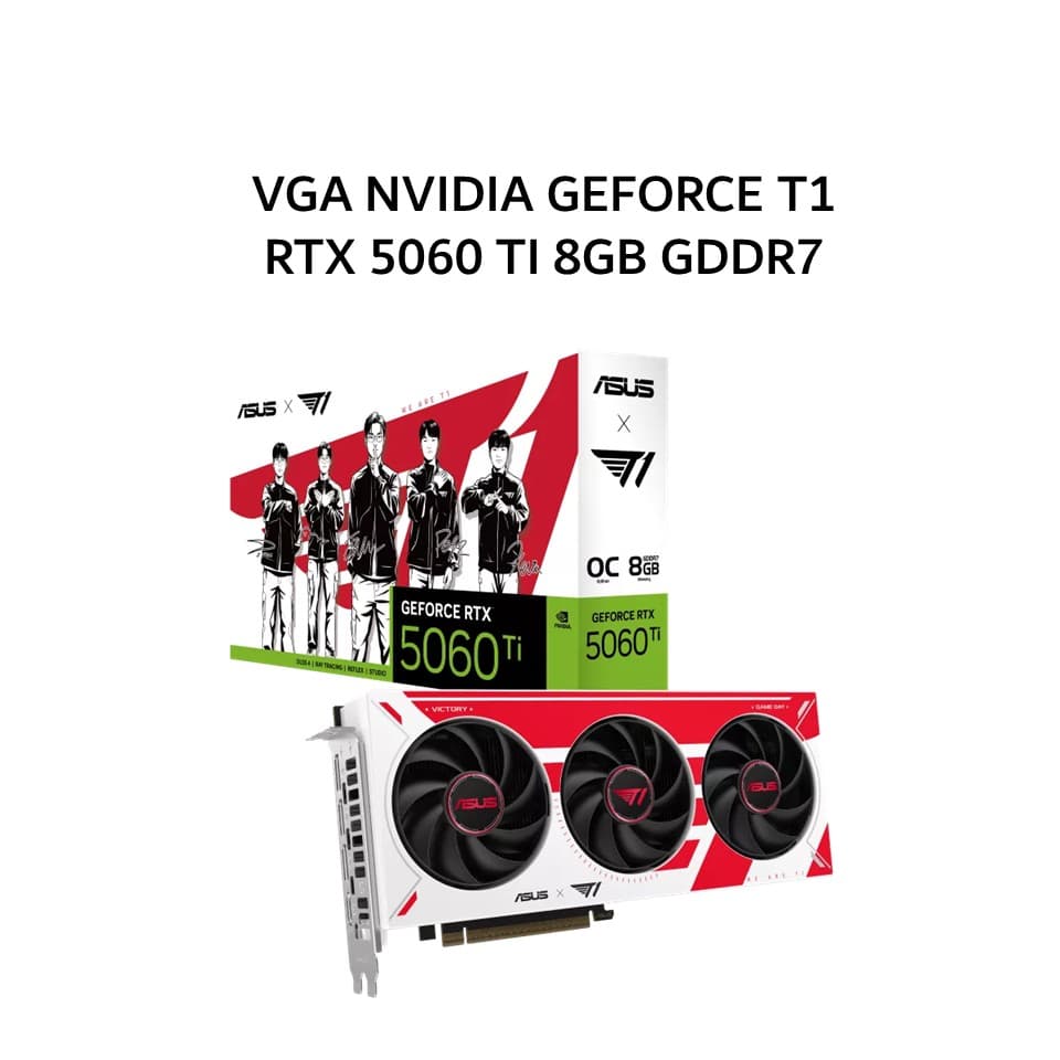 ASUS VGA NVIDIA GEFORCE T1 RTX 5060 TI 8GB GDDR7 OC 3Y