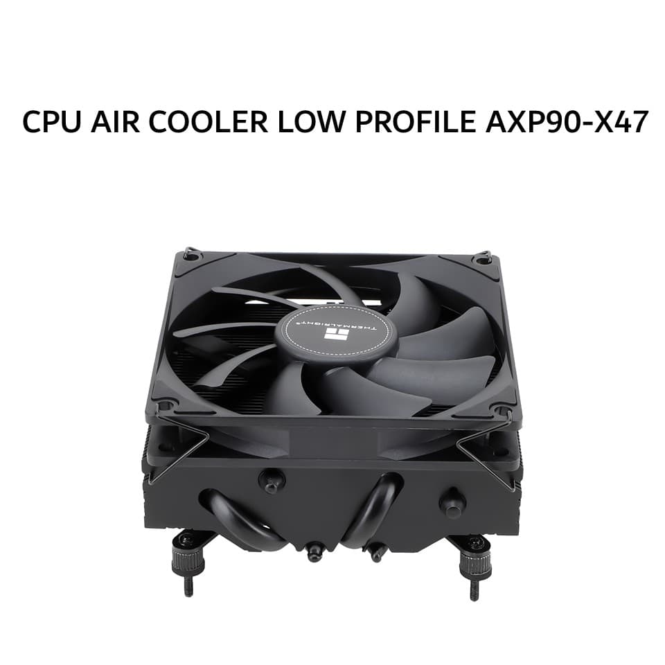 THERMALRIGHT CPU AIR COOLER LOW PROFILE AXP90-X47 BLACK (1X 92MM BLACK FAN  + 4X HEATPIPES ) BLACK 6Y