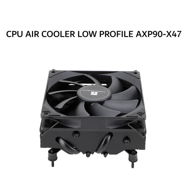 THERMALRIGHT CPU AIR COOLER LOW PROFILE AXP90-X47 BLACK (1X 92MM BLACK FAN  + 4X HEATPIPES ) BLACK 6Y