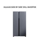 HISENSE KULKAS SIDE BY SIDE 591L INVERTER STARSHINE STEEL -RS708N4ISN - Variant 1