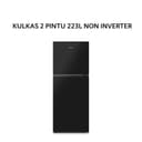 HISENSE KULKAS 2 PINTU 223L NON INVERTER BLACK GLASS -RT266N4IBN - Variant 1