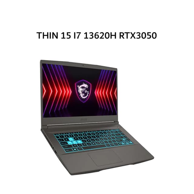 MSI THIN 15 I7 13620H RTX3050 4GB/ 8GB 512GB W11 15.6FHD 144HZ BLIT 2Y GRY -B13UC.3448