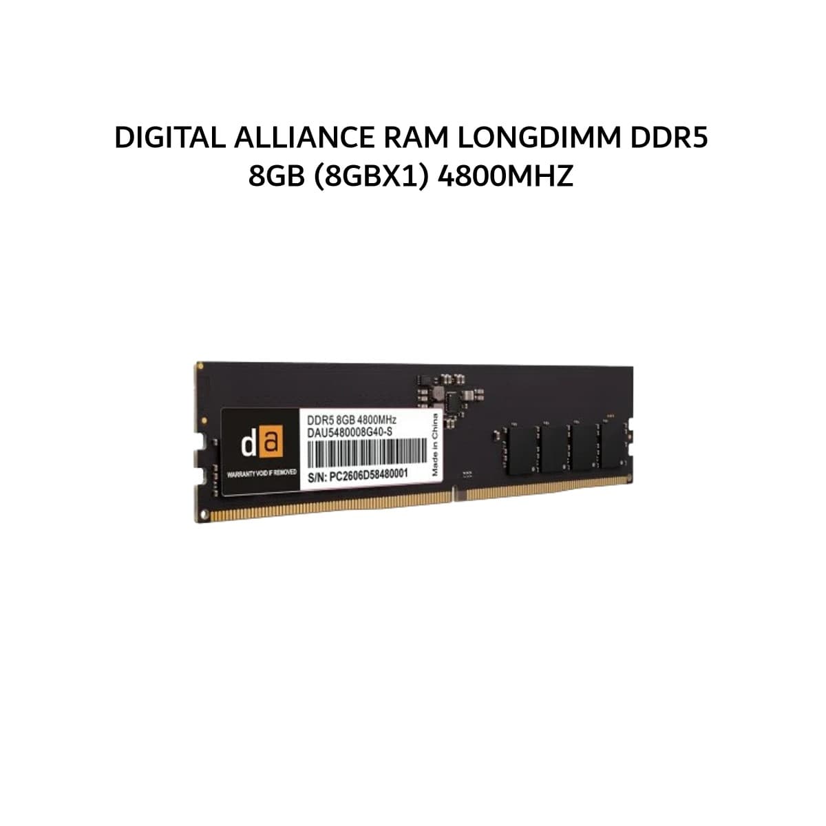 DIGITAL ALLIANCE RAM LONGDIMM DDR5 8GB (8GBX1) 4800MHZ