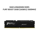 KINGSTON RAM LONGDIMM DDR5 FURY BEAST 16GB (16GBX1) 5600MHZ CL36 BLACK - KF556C36BBE-16 - Variant 1