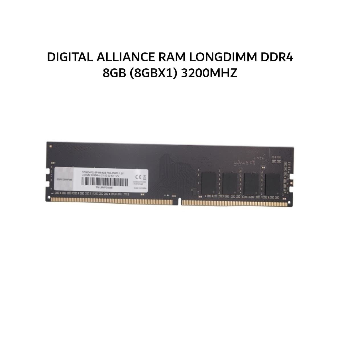 DIGITAL ALLIANCE RAM LONGDIMM DDR4 8GB (8GBX1) 3200MHZ