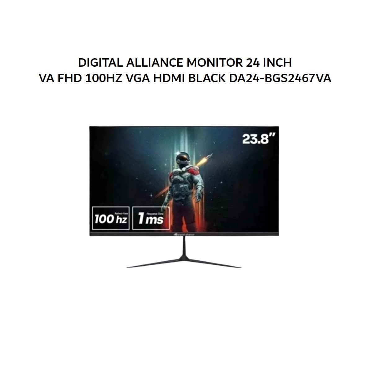 DIGITAL ALLIANCE MONITOR 24 INCH VA FHD 1080P 0.5MS 100HZ VGA HDMI BLACK DA24-BGS2467VA  2Y
