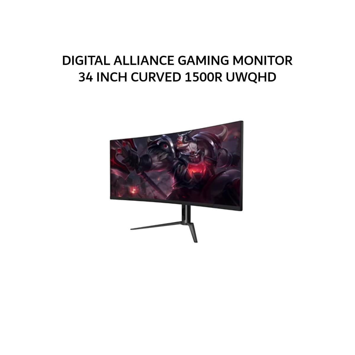 DIGITAL ALLIANCE GAMING MONITOR 34 INCH CURVED 1500R UWQHD 2K 1440P 1MS 240HZ DP HDMI MX340 BLACK 2Y