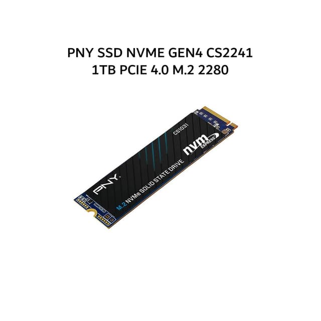 PNY SSD NVME GEN4 CS2241 1TB PCIE 4.0 M.2 2280 3X - UP TO 5100MB/S
