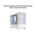 FRACTAL DESIGN PC CASE MATX POP MINI AIR RGB TG CLEAR TINT (3X 120MM ASPECT ARGB FANS) WHITE 2Y - Variant 1