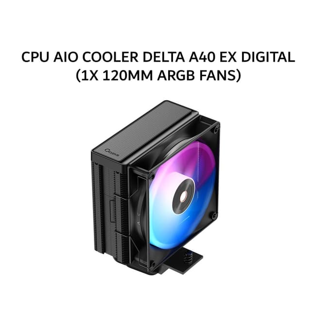 OCYPUS CPU AIO COOLER DELTA A40 EX DIGITAL (1X 120MM ARGB FANS) BLACK 3Y