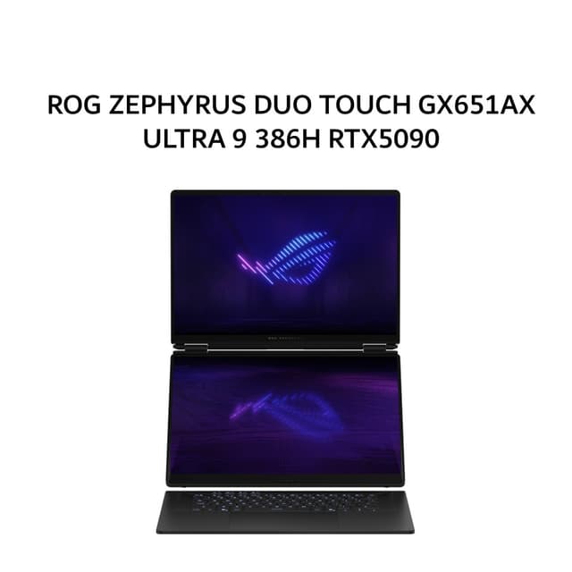 ASUS ROG ZEPHYRUS DUO GX651AX ULTRA 9 386H RTX5090 24GB/ 64GB 2TB W11+OHS+M365B DUAL 16.0 2.8K OLED TOUCH 120HZ (BOX MOU+HEA) GRY -I9N59OL9G-HM