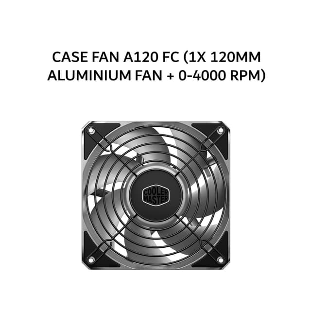 COOLER MASTER CASE FAN A120 FC (1X 120MM ALUMINIUM FAN + 0-4000 RPM) ALUMINIUM FRAME 6Y
