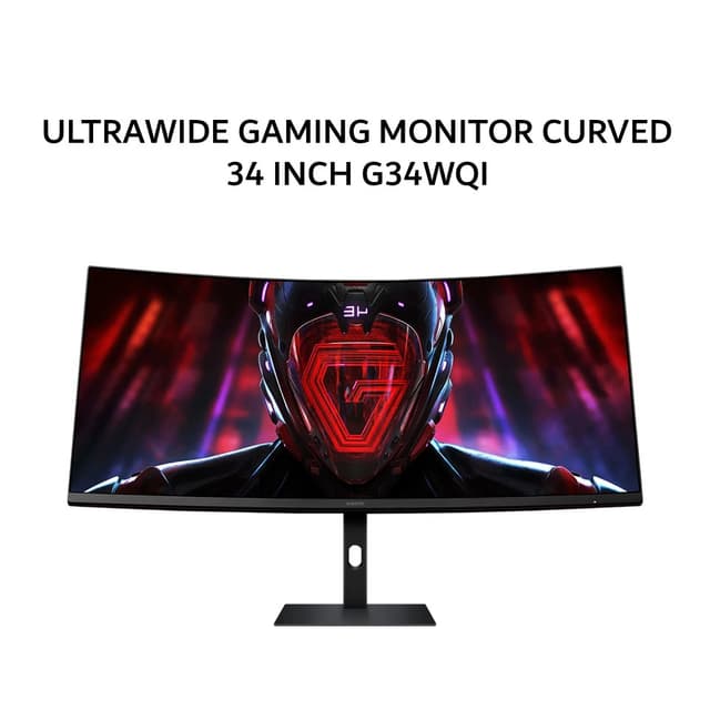 XIAOMI ULTRAWIDE GAMING MONITOR CURVED 34 INCH G34WQI 2026 VA 1500R WQHD 2K 1440P 1MS 180HZ ERGONOMIC 3Y