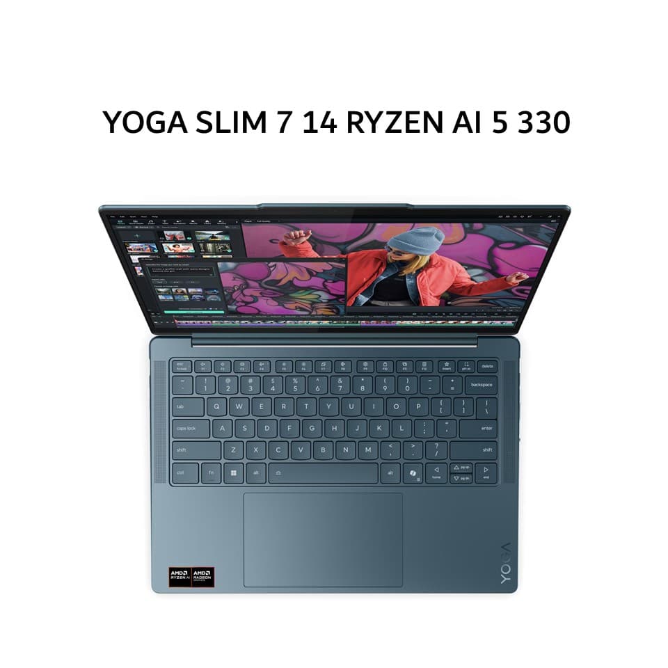 LENOVO YOGA SLIM 7 14 RYZEN AI 5 330 16GB 512GB W11+OHS+M365B 14.0WUXGA OLED 3Y PREM+3ADP TEAL -AJID