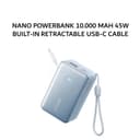 ANKER NANO POWERBANK 10.000 MAH 45W BUILT-IN RETRACTABLE USB-C CABLE A1638 - BLUE - Variant 1