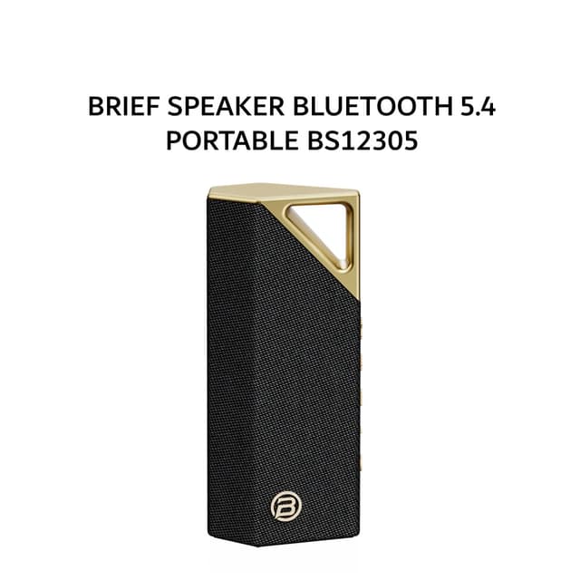 BUGANI BRIEF SPEAKER BLUETOOTH 5.4 PORTABLE BS12305 - BLACK GOLD