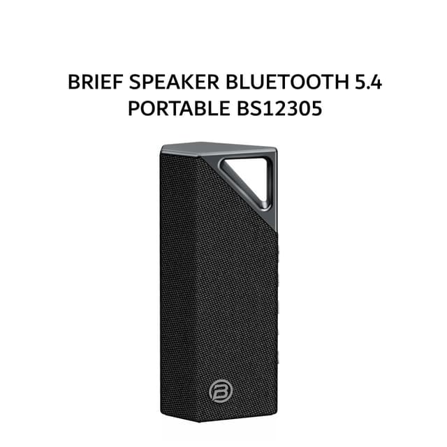 BUGANI BRIEF PLUS SPEAKER BLUETOOTH 5.4 PORTABLE BS12304 - BLACK SILVER