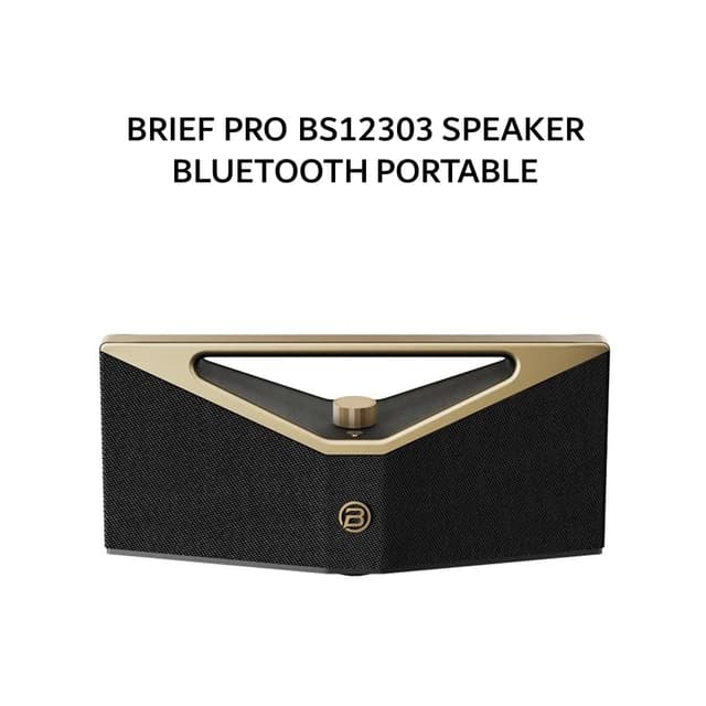 BUGANI BRIEF PRO SPEAKER BLUETOOTH 5.3 PORTABLE WITH EXPERIENCE SUPERIOR SOUND BS12303 - BLACK GOLD
