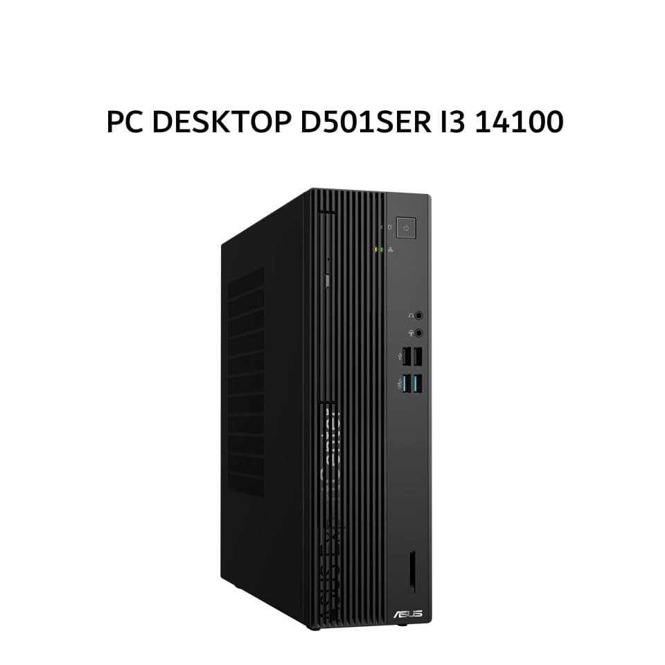 ASUS PC DESKTOP D501SER I3 14100 16GB 512GB W11PRO BLK -385000001X