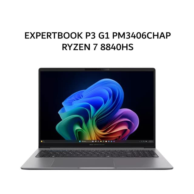 ASUS EXPERTBOOK P3 G1 PM3406CHAP RYZEN 7 8840HS 16GB 512GB W11+OHS+M365B 14.0WUXGA 3Y GRY -LY7152WS