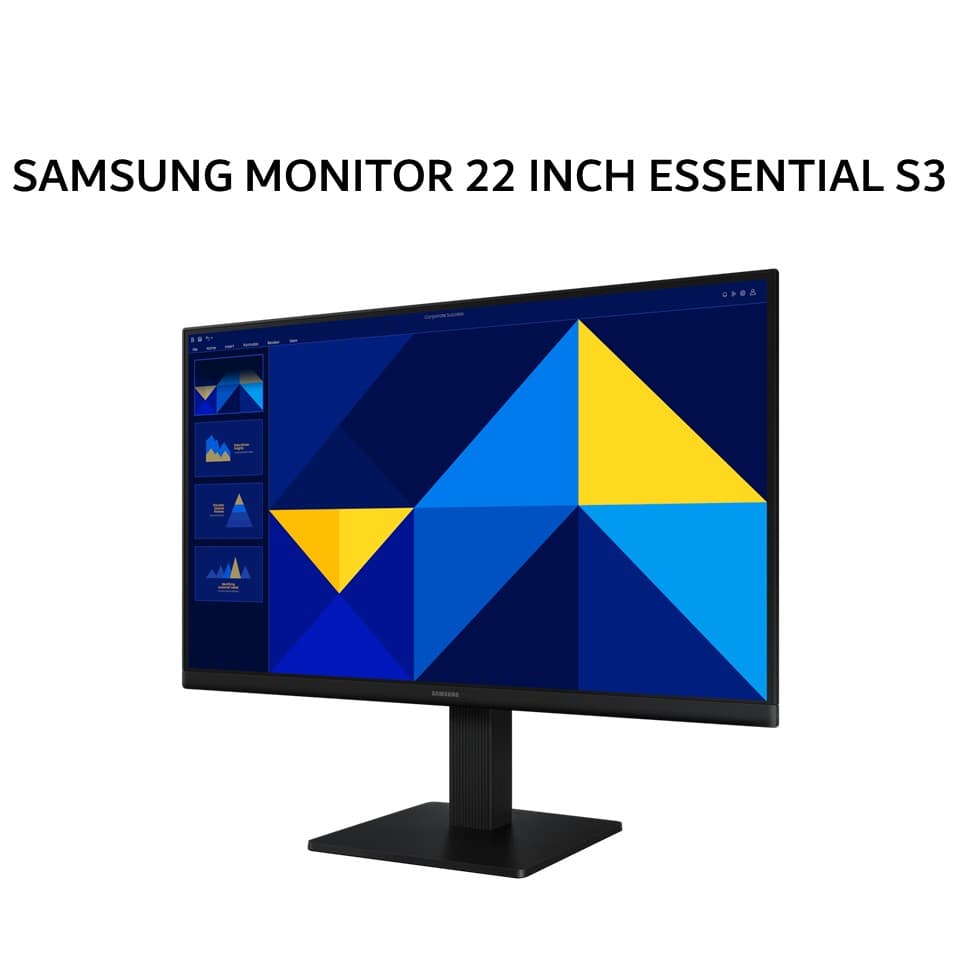 SAMSUNG MONITOR 22 INCH ESSENTIAL S3 S30GD IPS FHD 1080P 5MS 100HZ 1Y PART + 3Y SERVICE