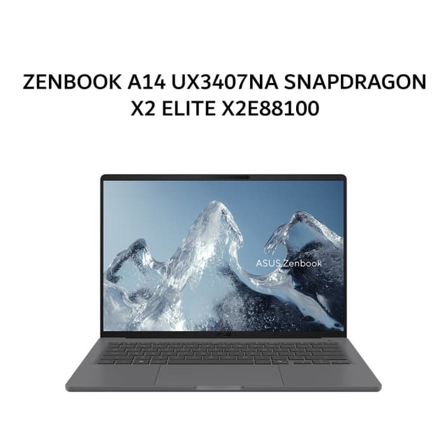 ASUS ZENBOOK A14 UX3407NA SNAPDRAGON X2 ELITE X2E88100 32GB 1TB SSD W11+OHS+M365 14.0WUXGA IPS GRY -OLEDG311M