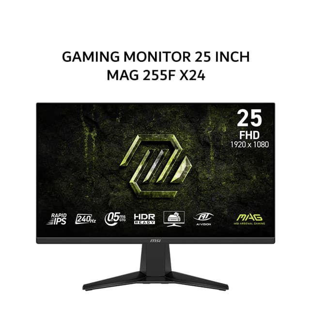 MSI GAMING MONITOR 25 INCH MAG 255F X24 / MAG255F X24RAPID IPS FHD 1080P 0.5MS 240HZ HDR HDMI+DP 3Y