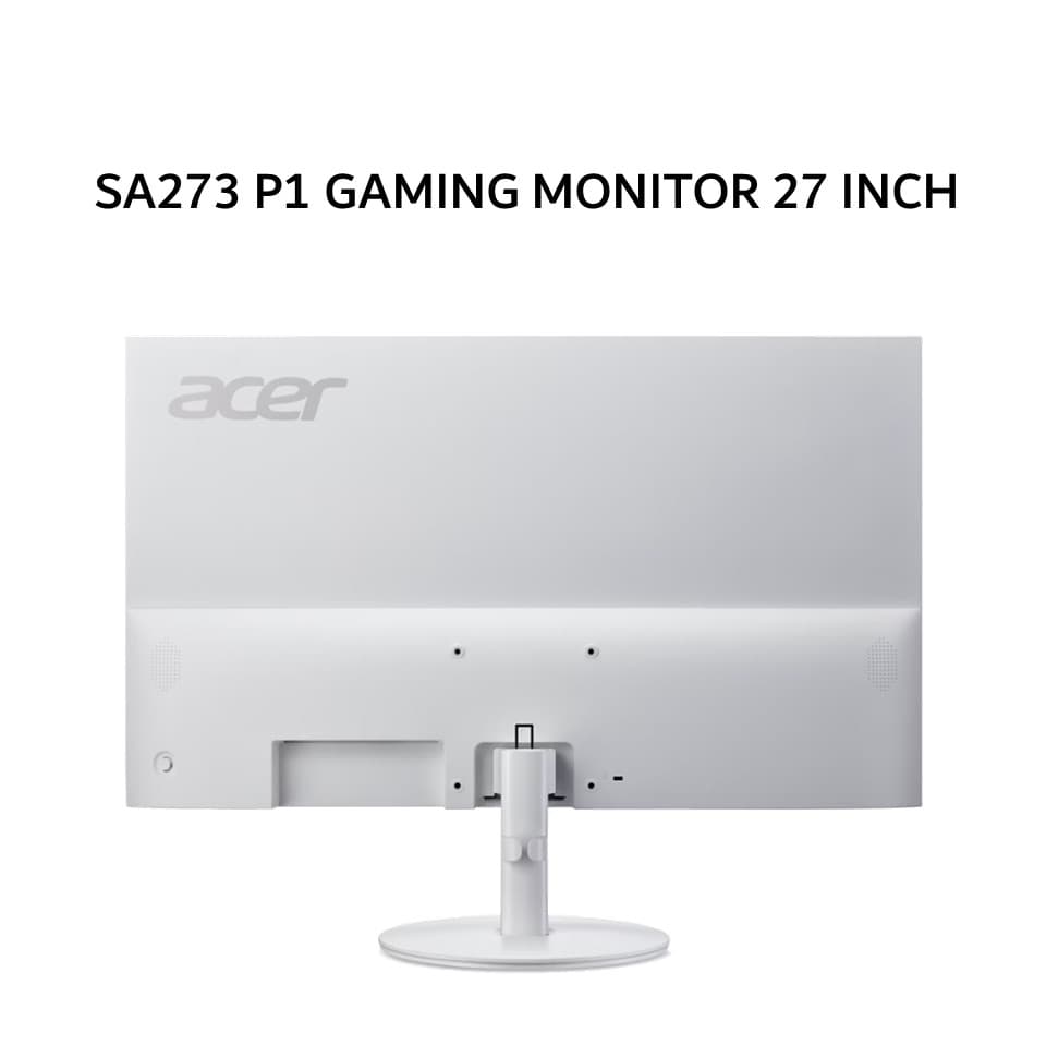 ACER MONITOR GAMING 27 INCH SA273 P1 IPS FHD 10800P 1MS 144HZ HDR10 VGA+HDMI+DP WHITE TILT SPEAKER 3Y SERVICE + 1Y AADP