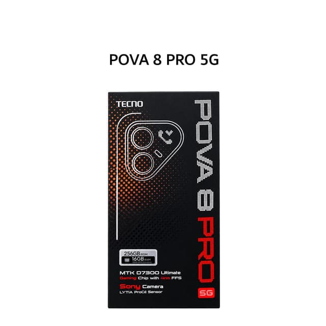 TECNO POVA 8 PRO 5G 8GB 256GB GRAPHITE BLACK