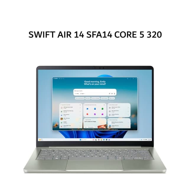 ACER SWIFT AIR 14 SFA14 CORE 5 320 8GB 512GB W11+OHS+M365B 14.0WUXGA 120HZ 2Y+ADP GREEN