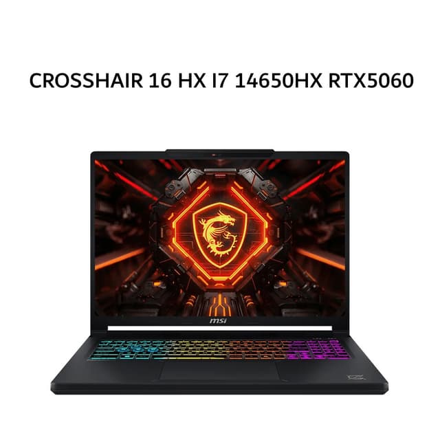 MSI CROSSHAIR 16 HX I7 14650HX RTX5060 8GB/ 16GB 512GB W11+OHS+M365B 16.0QHD+ 240HZ 100DCIP3 4ZRGB 2Y+ADP BLK -E14WFK.090