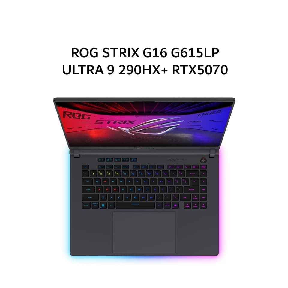 ASUS ROG STRIX G16 G615LP ULTRA 9 290HX+ RTX5070 8G/ 32GB 1TB W11+OHS+M365B 16.0QHD 2.5 300HZ (BOX MOU) GRY -I9N57T6G-HM